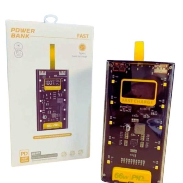 Transparent 20000mah Power Bank With LED's
